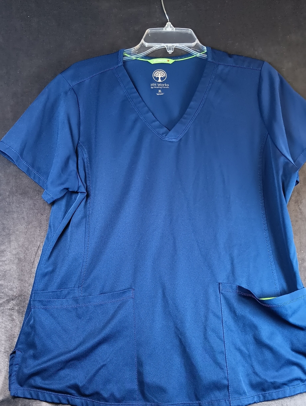 Healing Hands HH Works V-Neck Scrub Top in Royal Blue